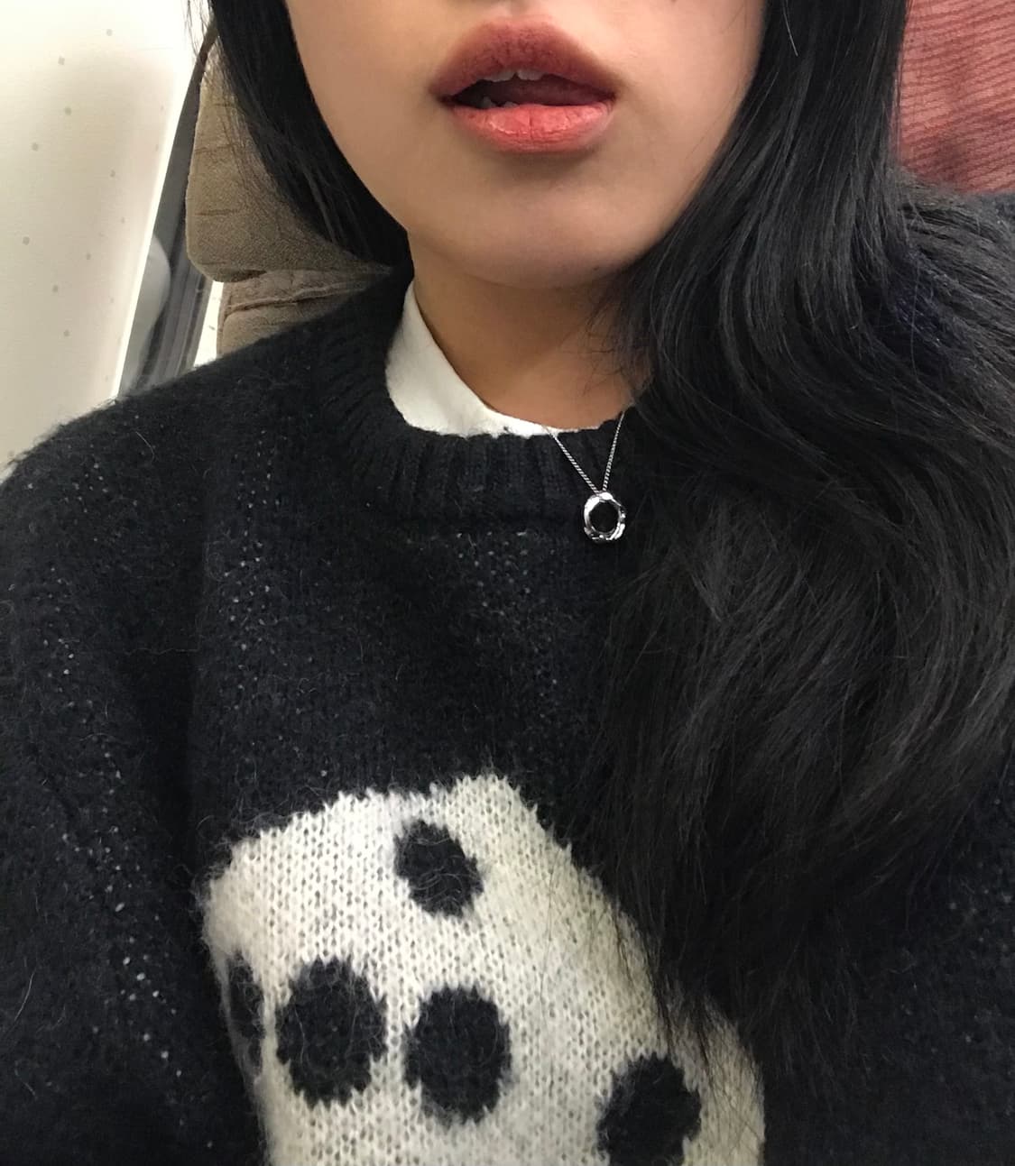 스투시 다이스 모헤어 스웨터 블랙 상품이미지2