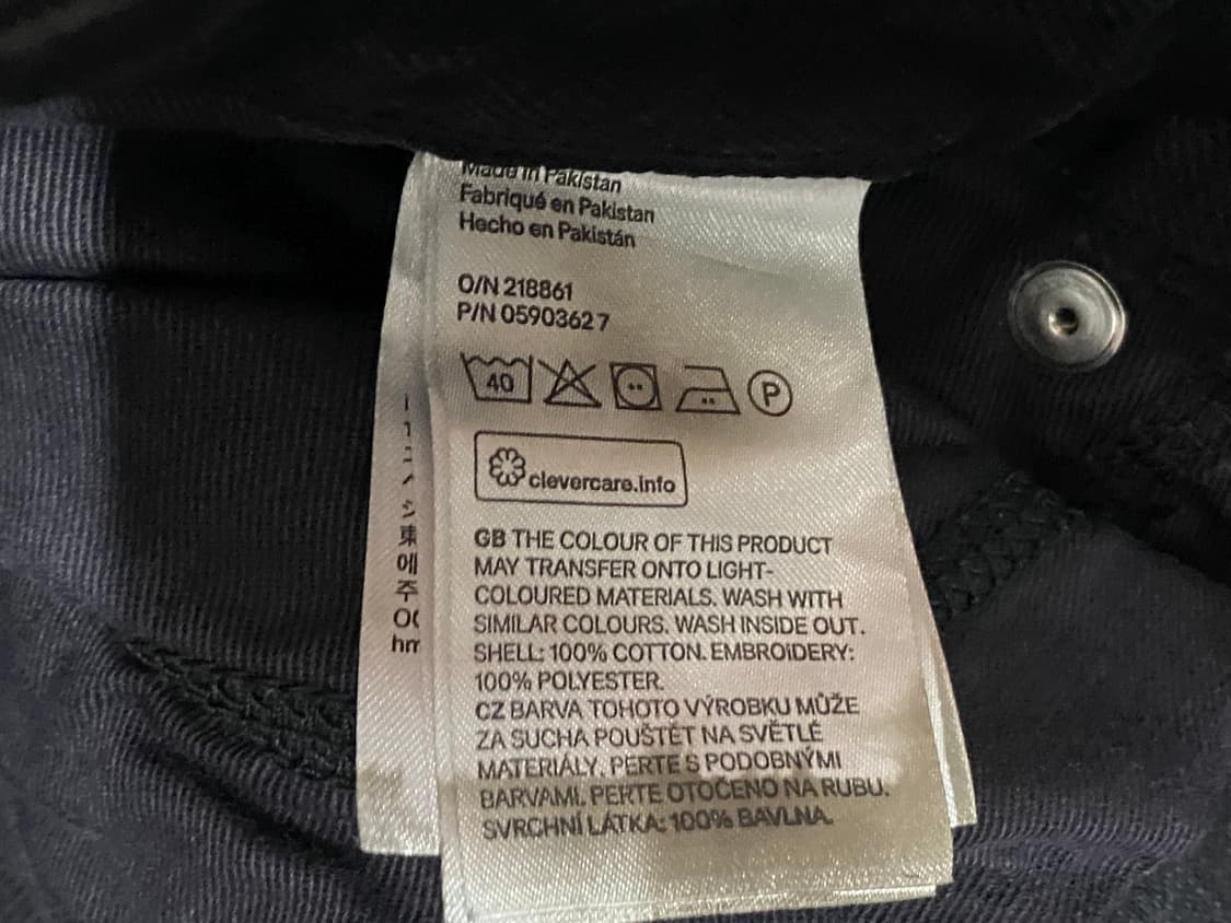 H&M 플라워 자수 워시드 블랙 진 34 상품이미지6