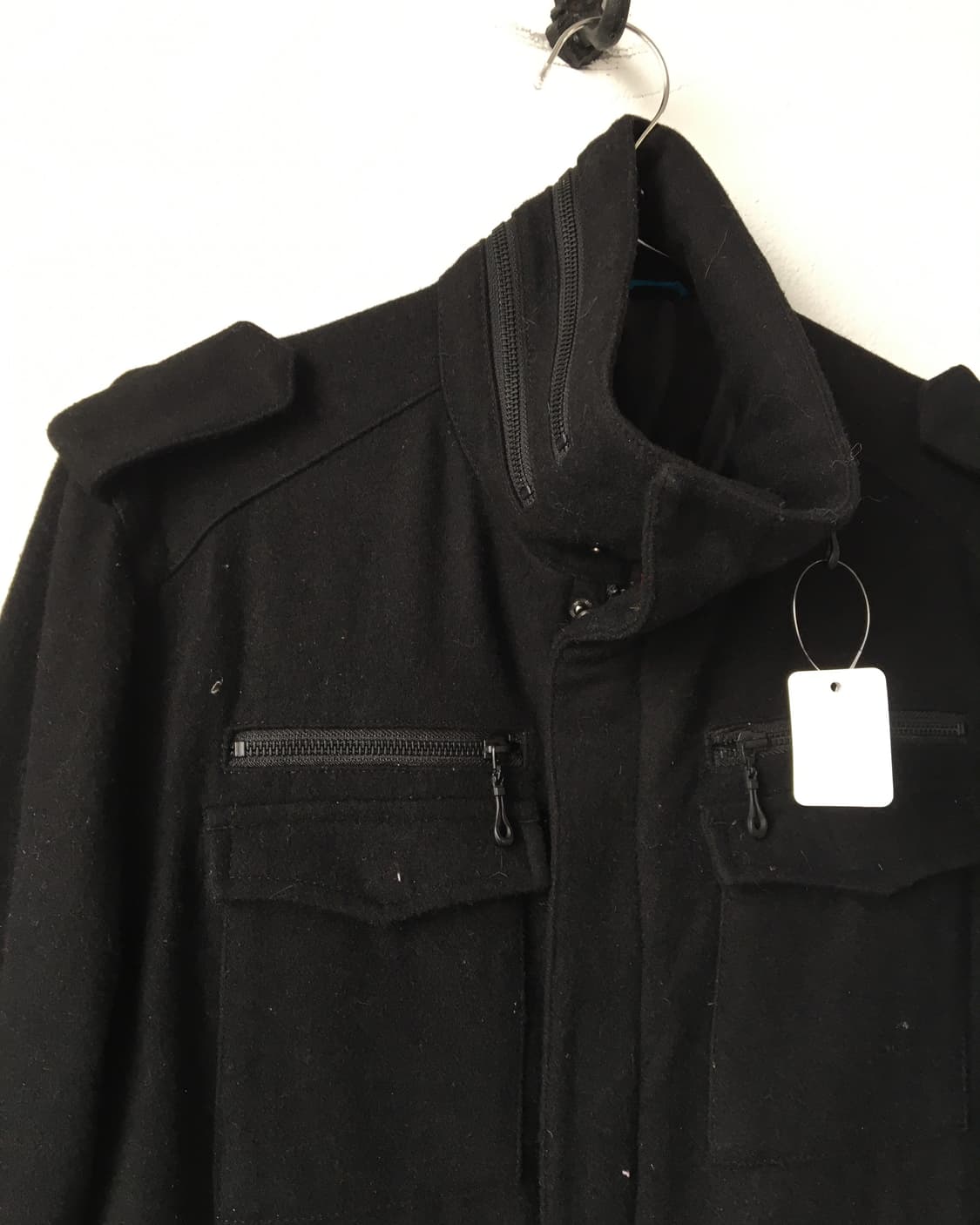 Multi pocket woolen high neck jacket 상품이미지5