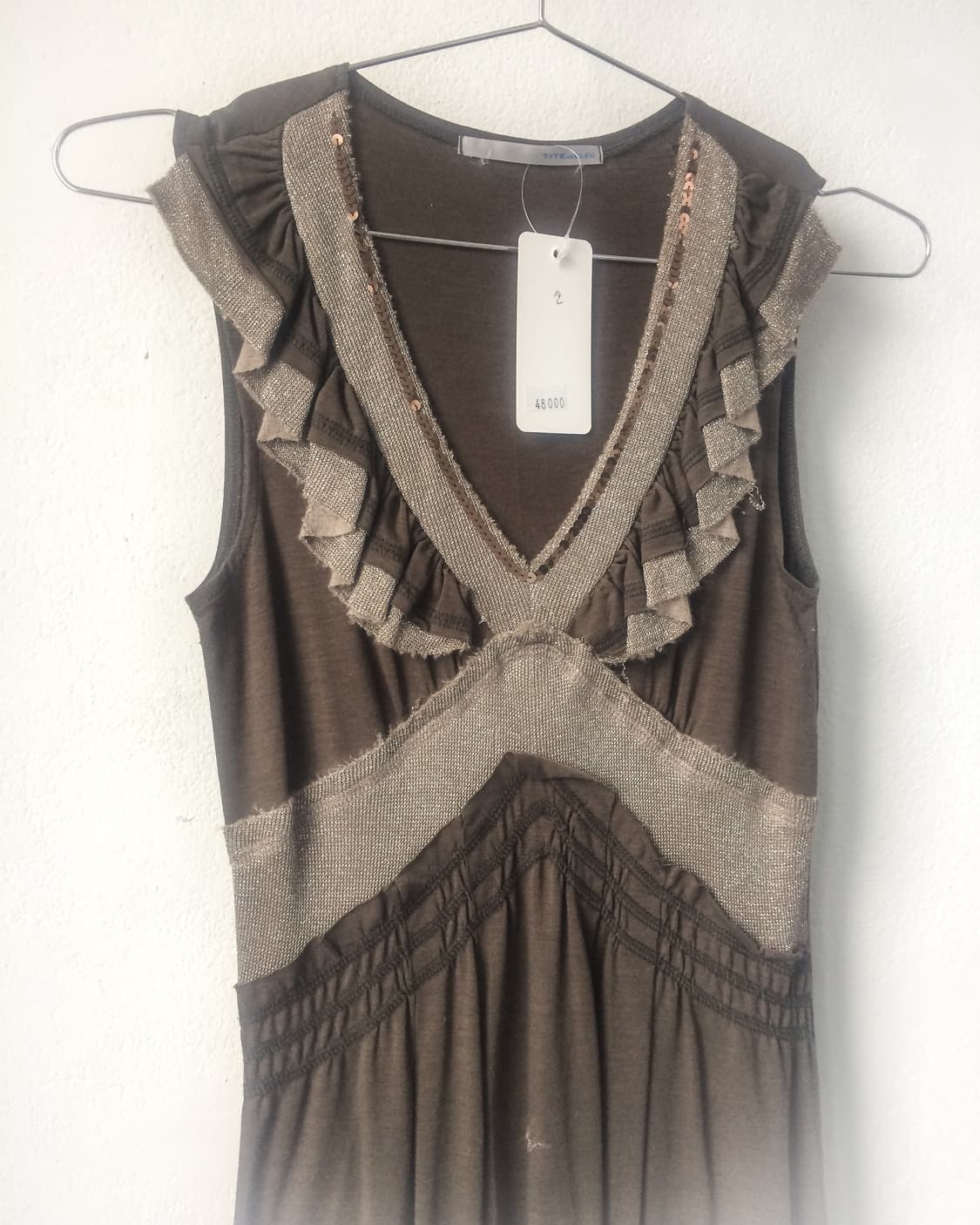 Knitted point sleeveless onepiece 상품이미지5