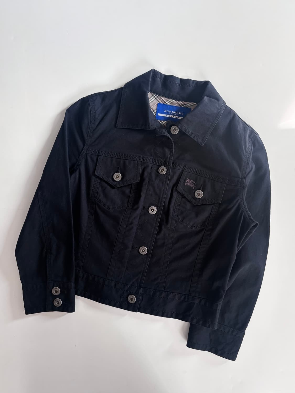 Burberry 버버리 블루라벨 블랙 크롭 코튼 자켓 상품이미지5