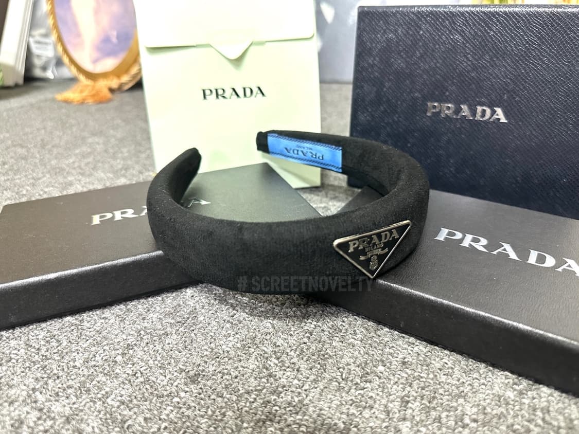 프라다 헤어밴드 블랙 상품이미지3