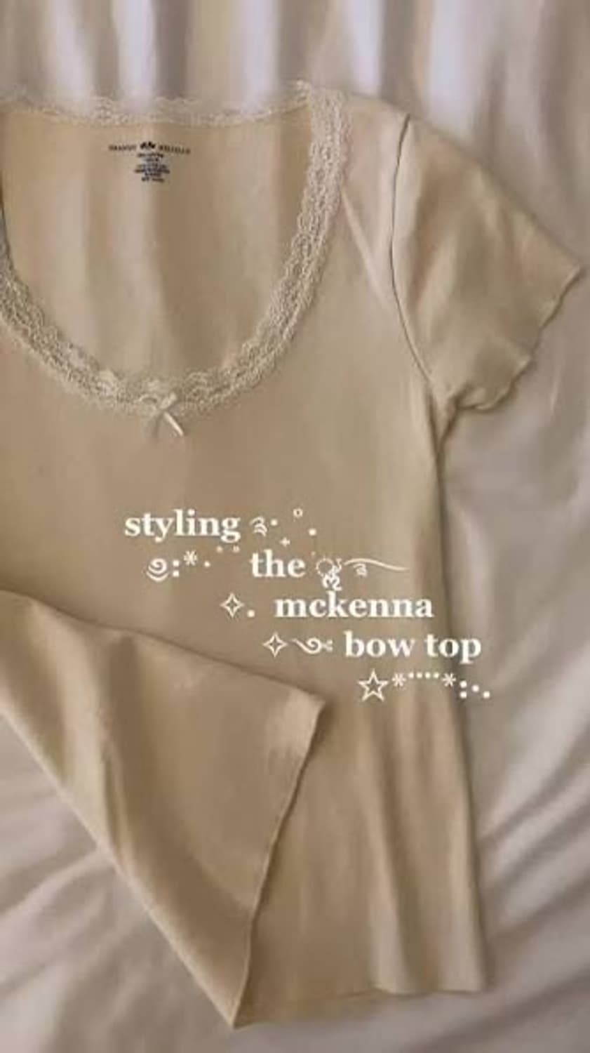 브랜디멜빌 레이스 크림 맥케나 반팔 티셔츠 상품이미지1