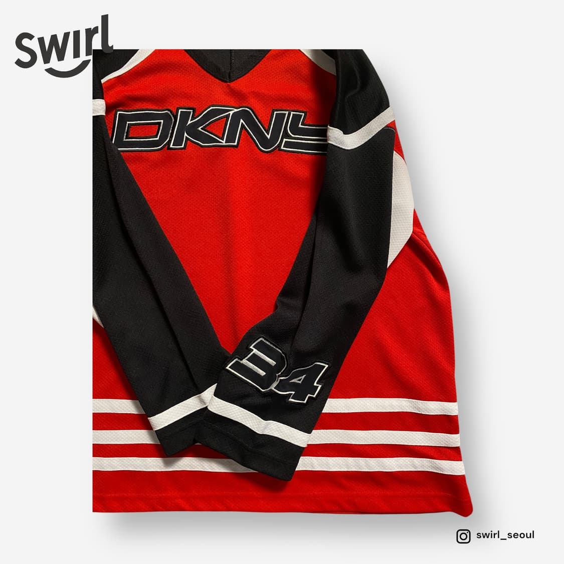 🌊90s DKNY hockey jersey 상품이미지5