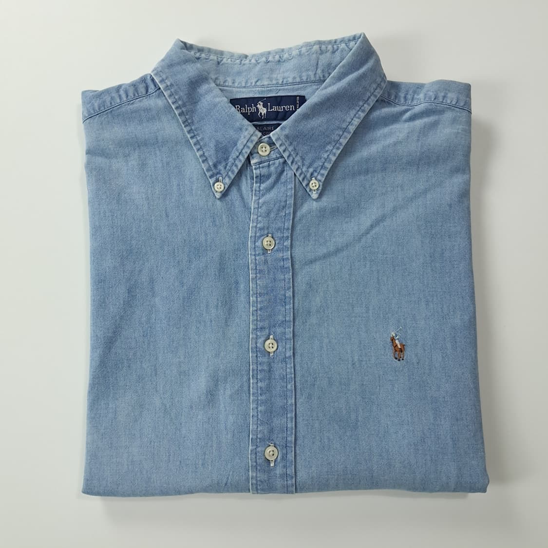 CK486 XL 폴로 90s 블레어 샴브레이 반팔 셔츠 남방 상품이미지7