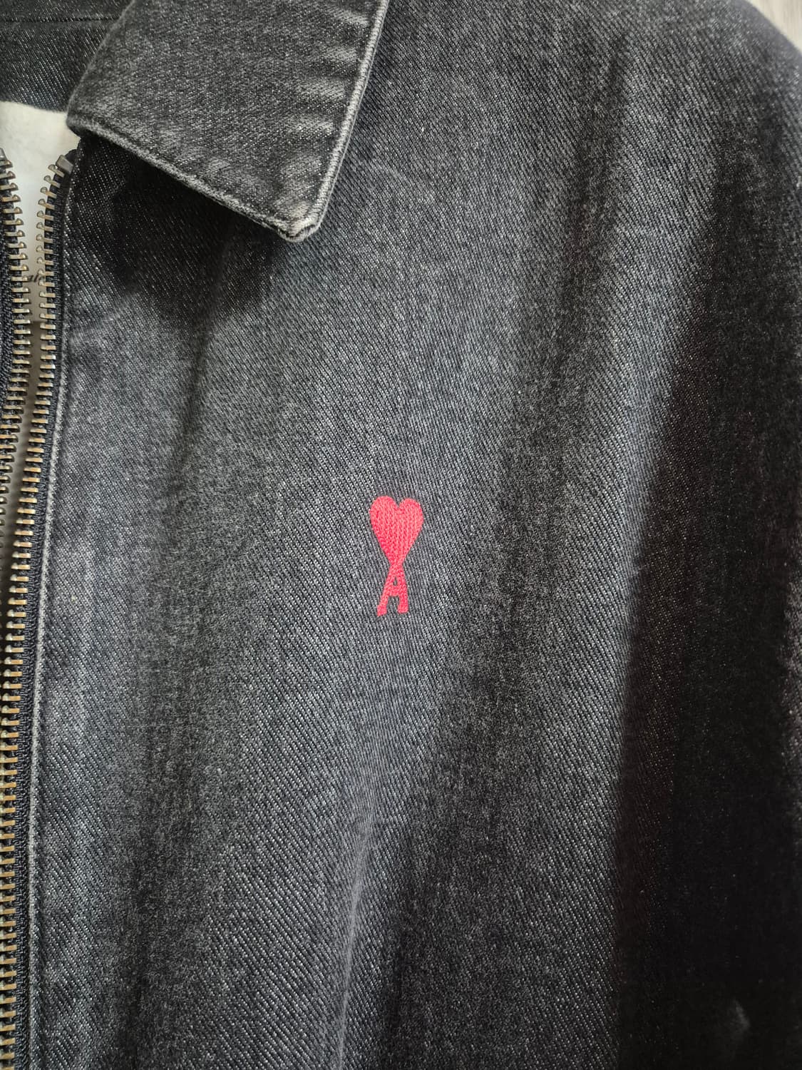 아미 스몰하트 흑청 데님 봄버자켓[L] 상품이미지6