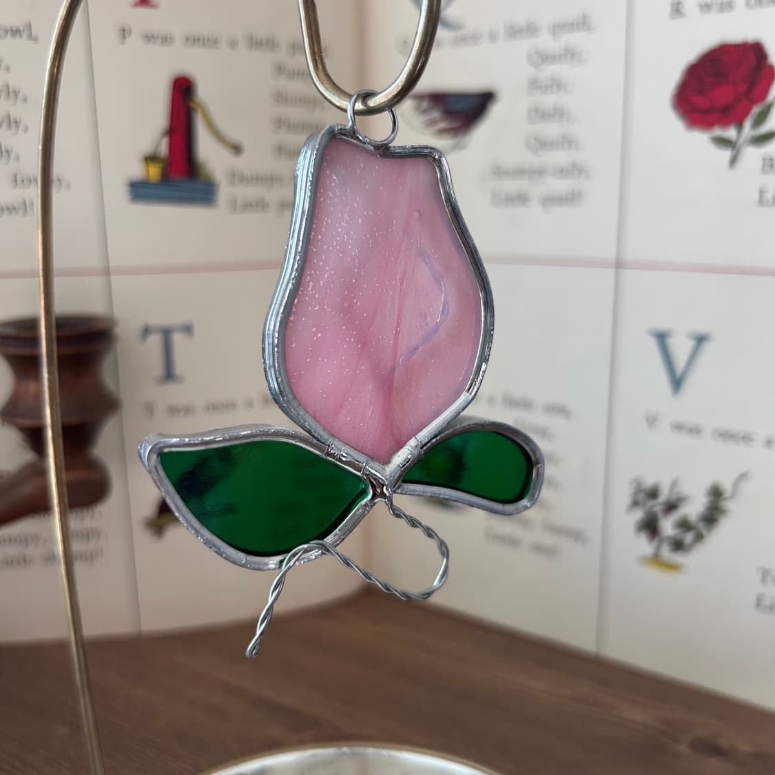 빈티지 스테인드글라스 꽃 튤립 소품 썬캐처 상품이미지3