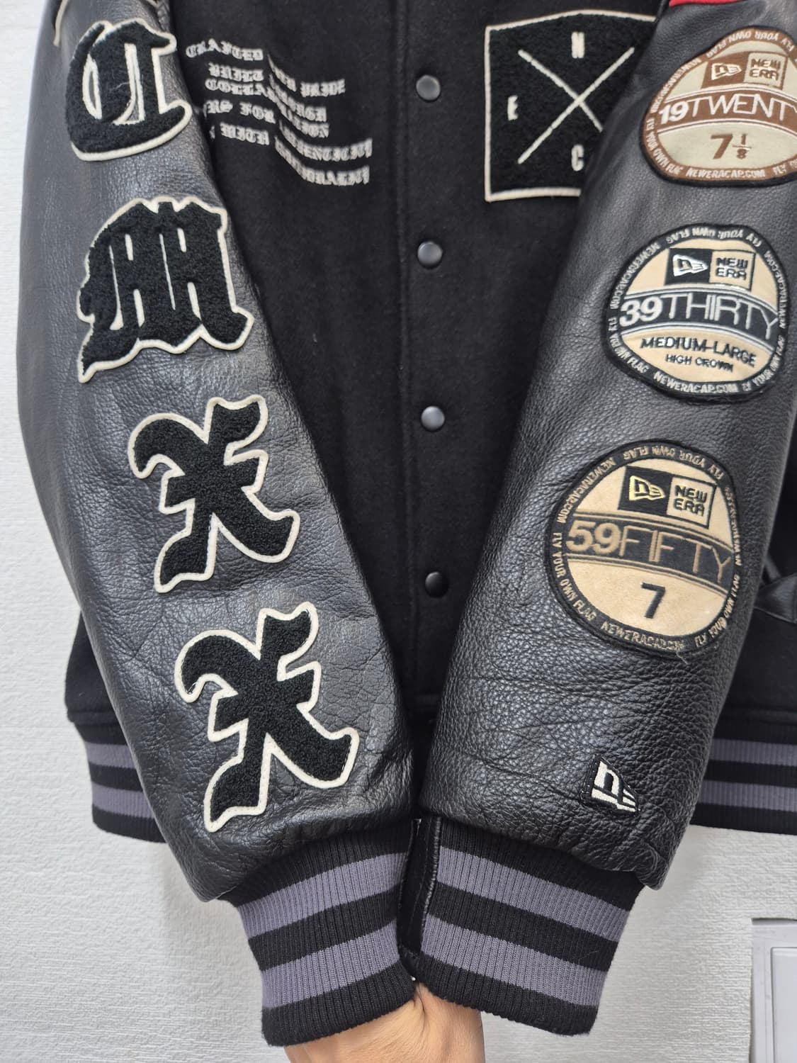 뉴에라 레더 패치드 스타디움점퍼 (야구잠바) / 95~100(정품) 상품이미지3