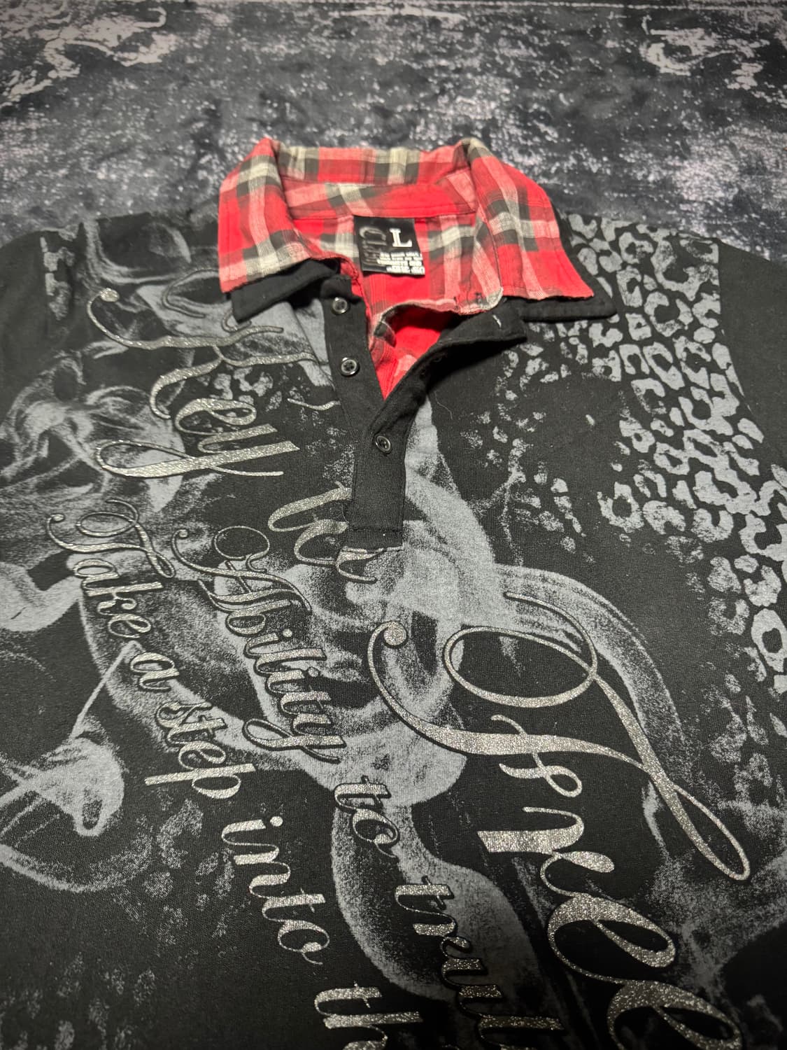 00s mode printed design T-shirt 상품이미지2