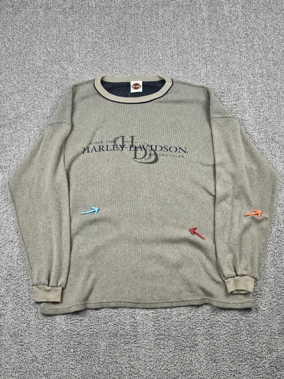 USA 할리데이비슨 롱슬리브 니트 맨투맨 ( XL ) / 10239 상품이미지5
