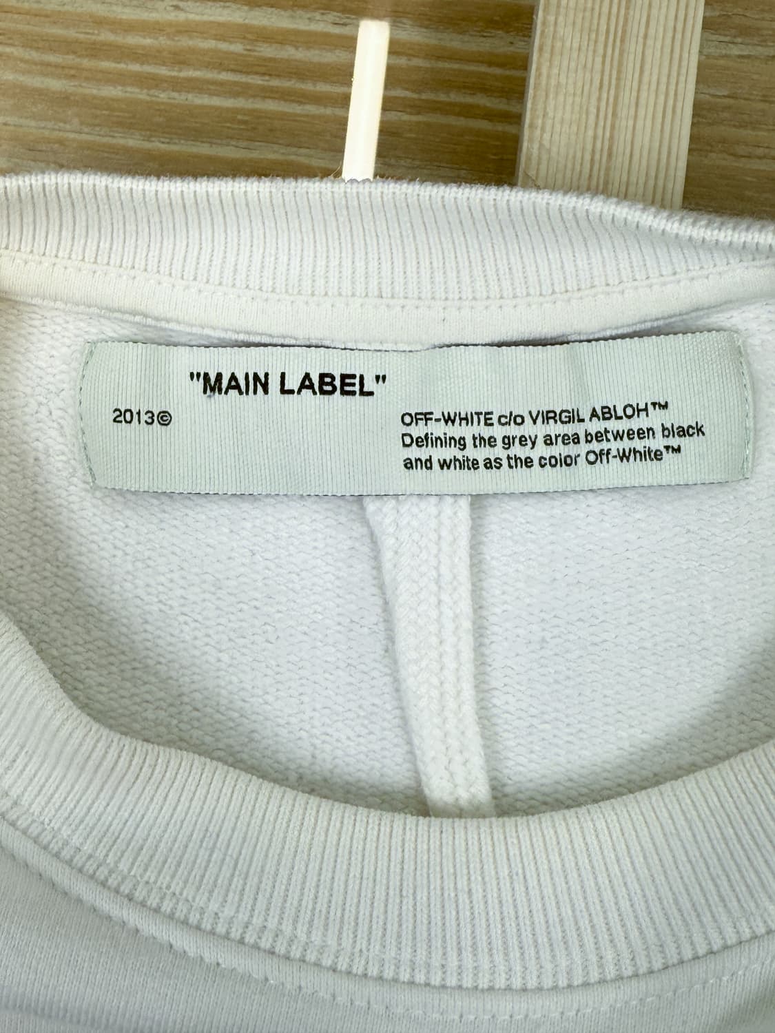 오프화이트 19FW 다이애그 언피니쉬드 크루 상품이미지6