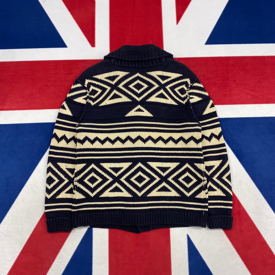 데님앤서플라이 랄프로렌 숄카라 가디건 M 상품이미지7