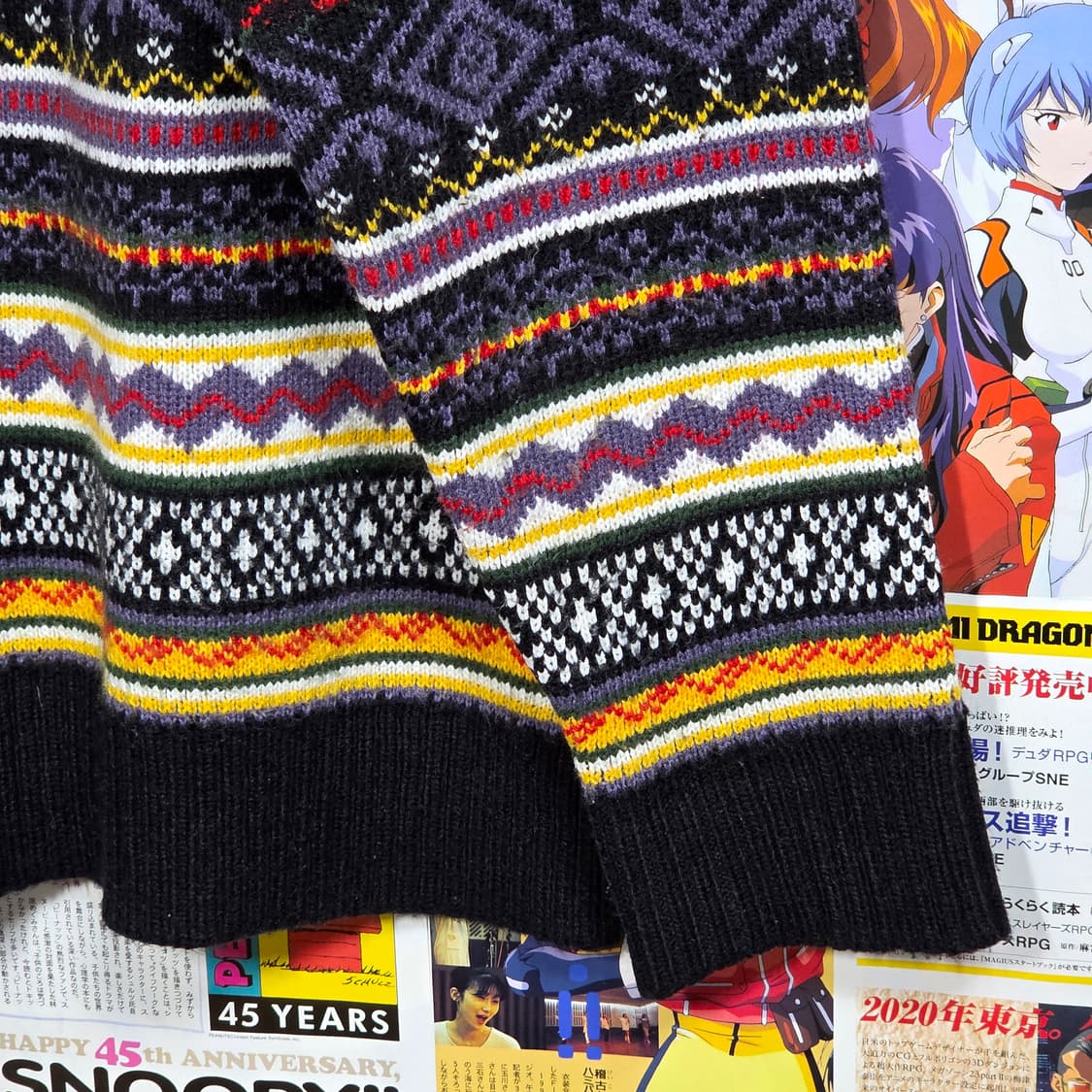 빈티지 에스닉 패턴 퍼플 니트 상품이미지8