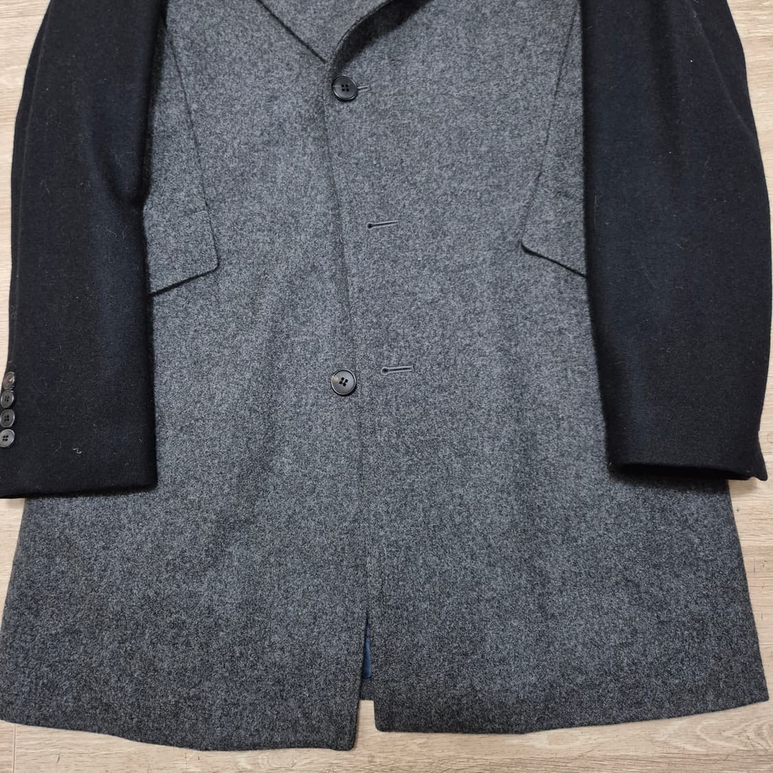 트루젠 남성 모직 누빔 싱글 코트 상품이미지3