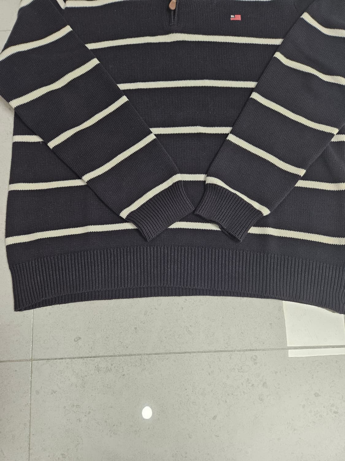 90s 폴로 진스 스트라이프 하프집업 상품이미지6