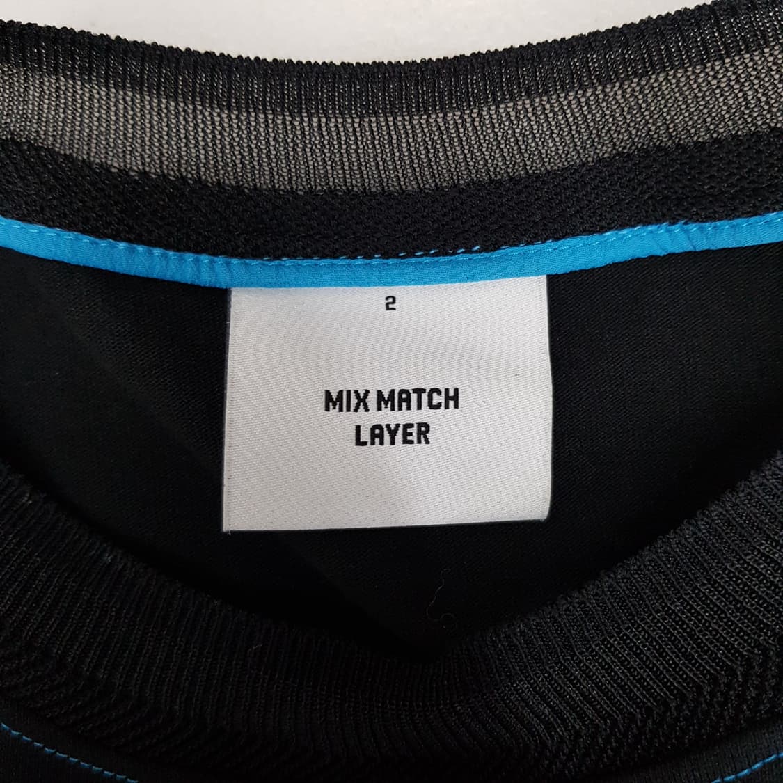 한섬 시스템 배색 스트링 언발란스 믹스드 원피스 S사이즈 상품이미지7