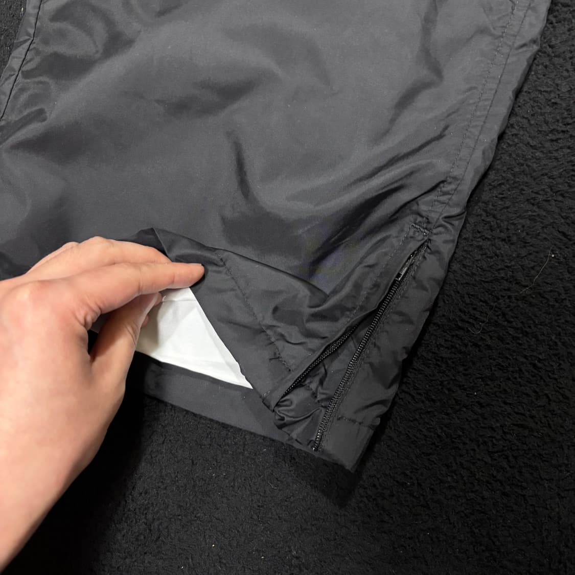 XL 나이키 블랙 스우시 와이드 나일론팬츠 상품이미지3