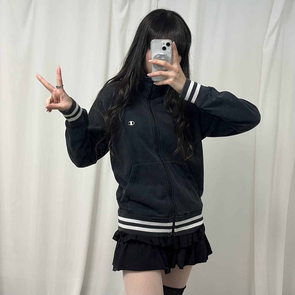 Champion black zip-up 상품이미지1