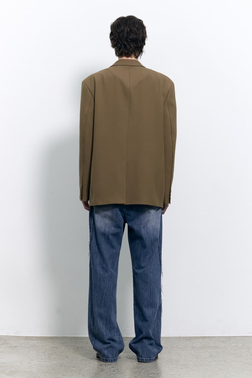 인사일런스 커티드 패널 데님 팬츠 BLUE 상품이미지3