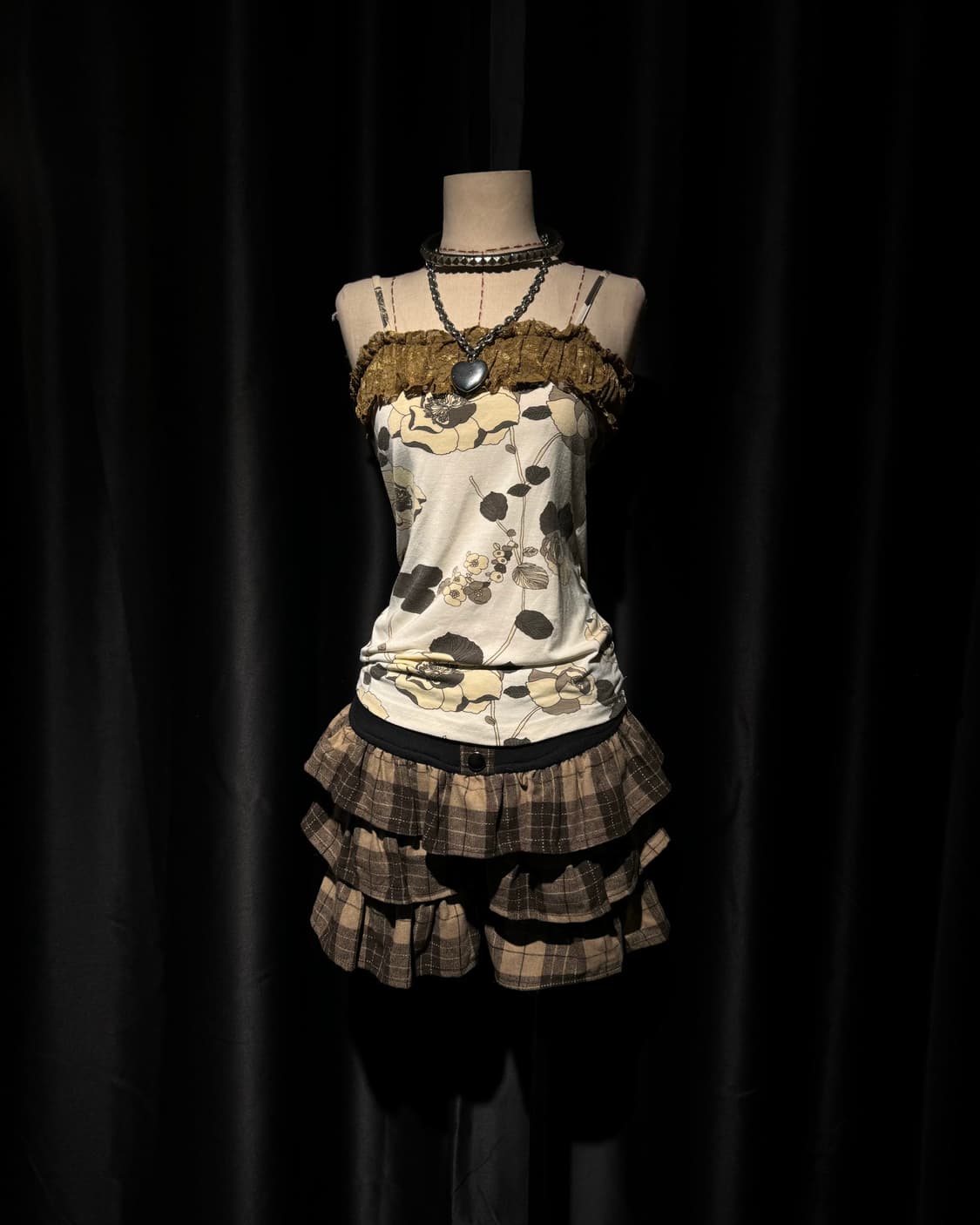 플로럴 패턴 탑 상품이미지1