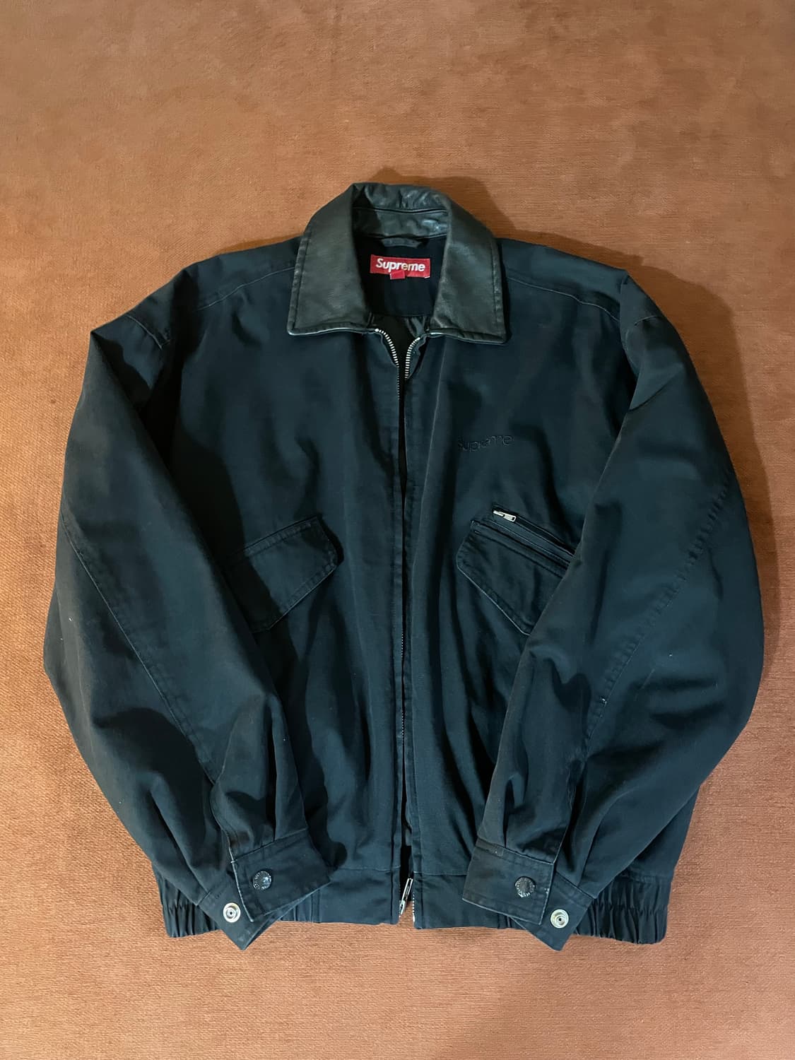 슈프림 레더카라 워크자켓 블랙 S (24fw) 상품이미지3