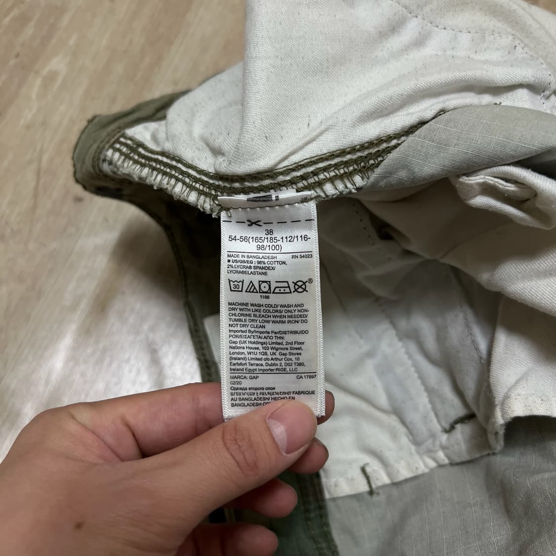 GAP 갭 밀리터리 카모 카고 반바지 38  상품이미지7
