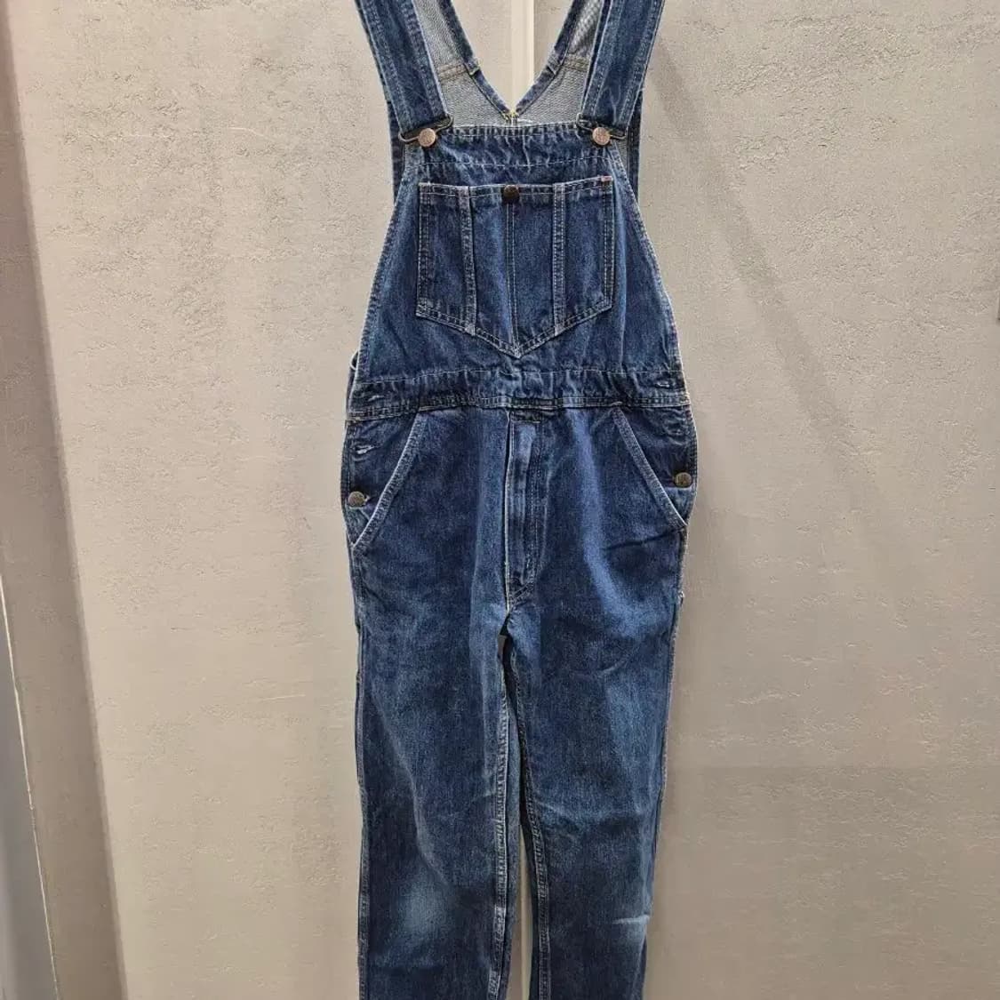 빅존 데님 멜빵바지 32인치 상품이미지2