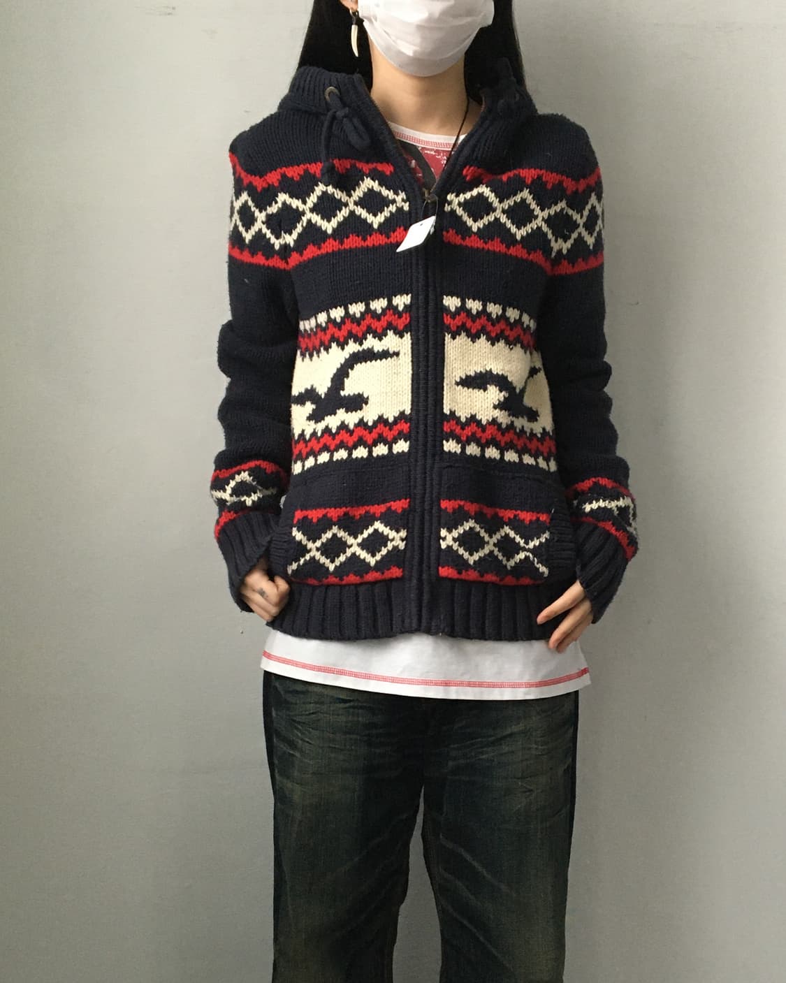 Hollister hood knit zip up 상품이미지1