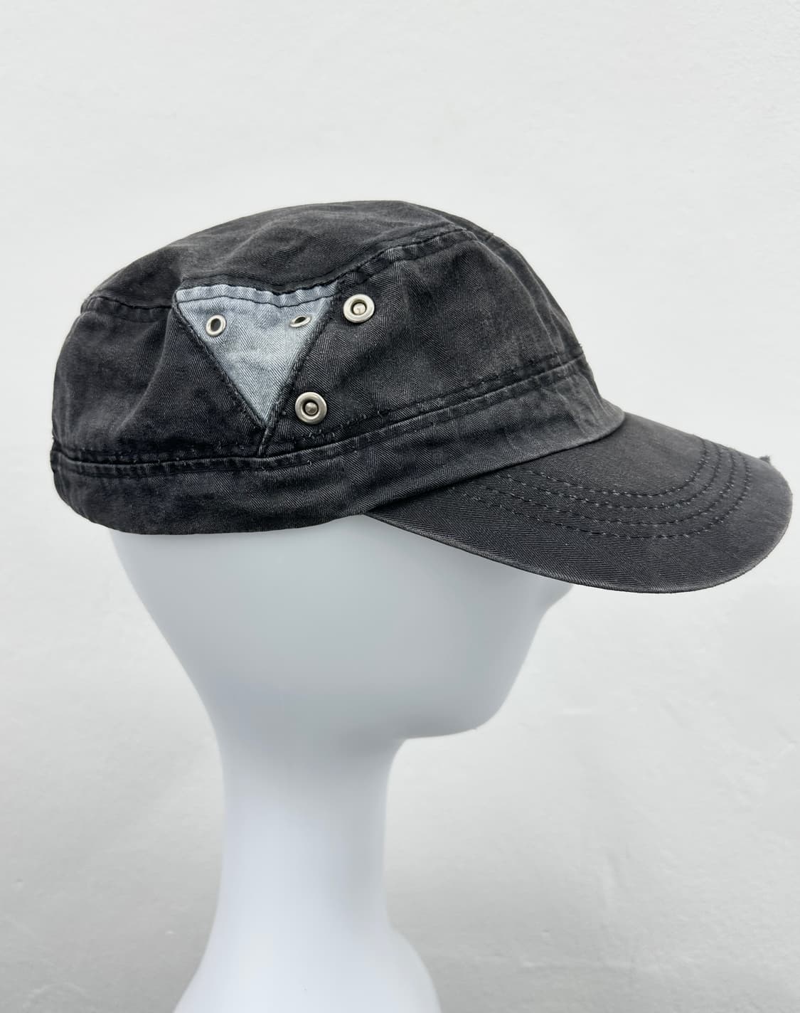 Black washing denim point grunge cap 상품이미지8