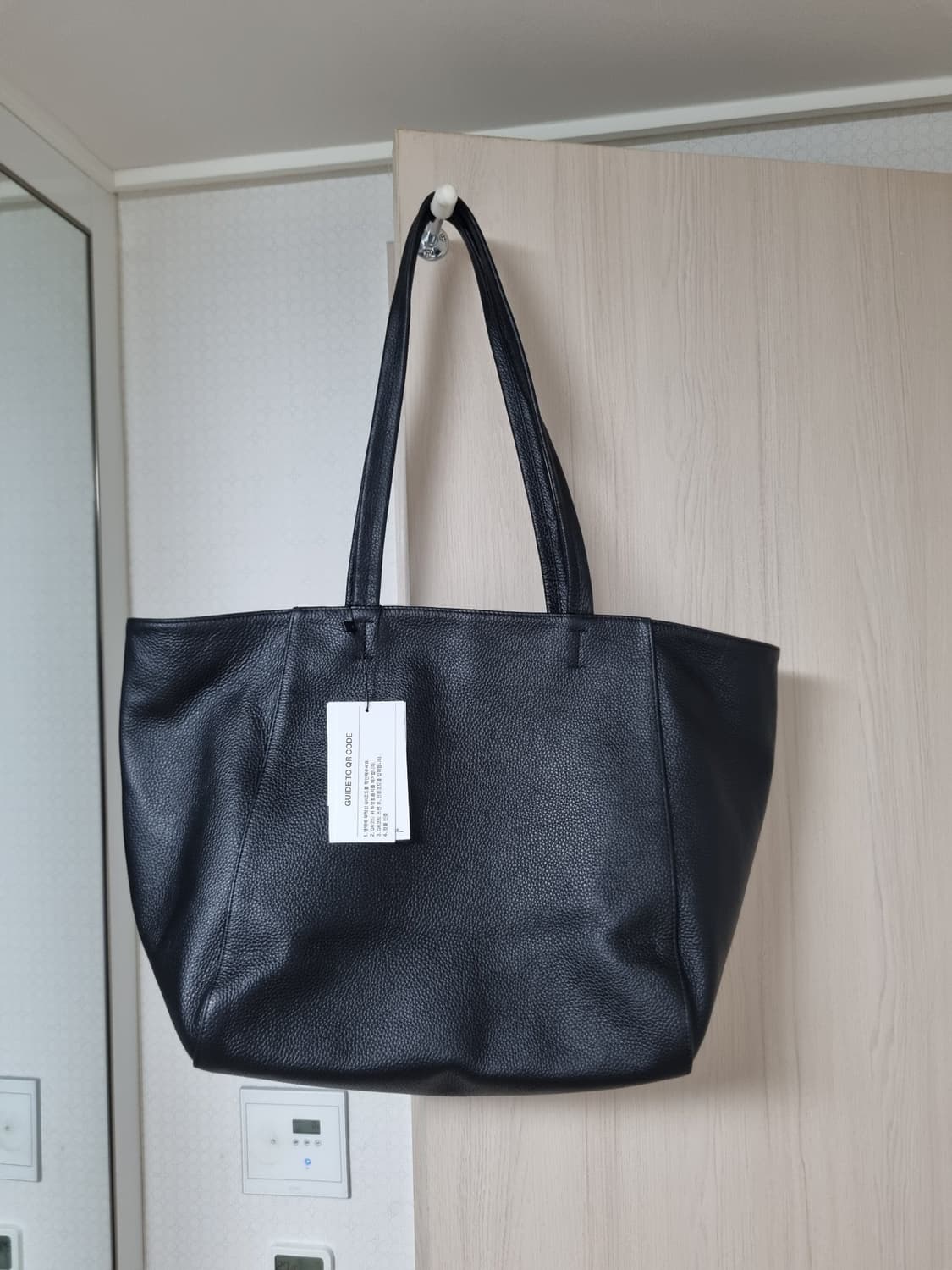 하아카이브 베를리너 소가죽 블랙 토트백 숄더백 가방 새상품 상품이미지6