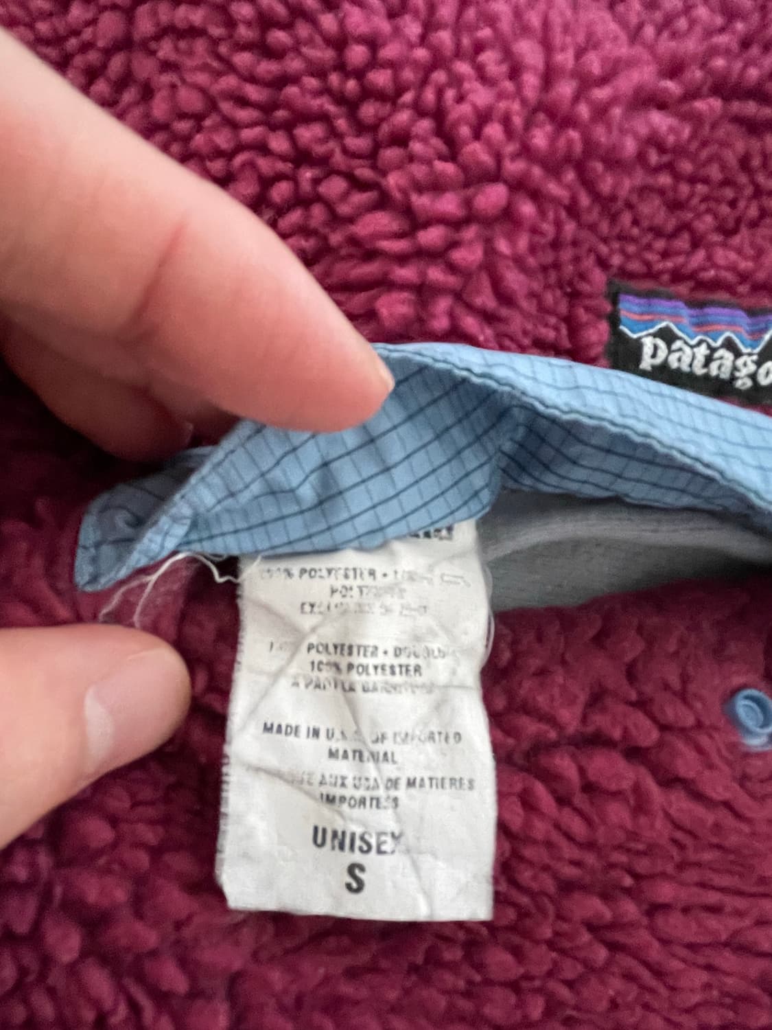 [S] 파타고니아 빈티지 글리세이드 스냅티 신칠라 버건디 / 스카이 상품이미지3