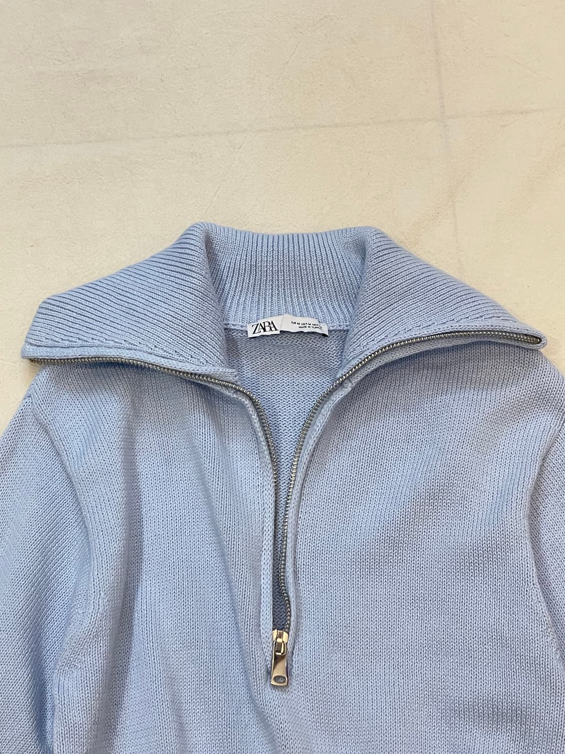 자라 하프집업니트 (코튼) 상품이미지3