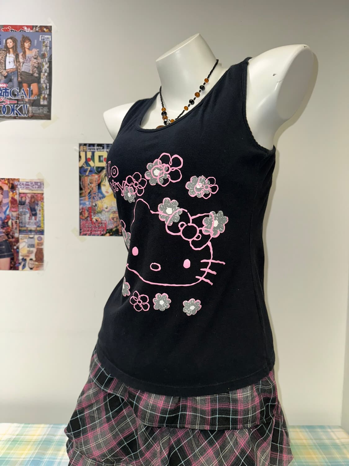 PinkHello Kitty Printing black sleevel 상품이미지2