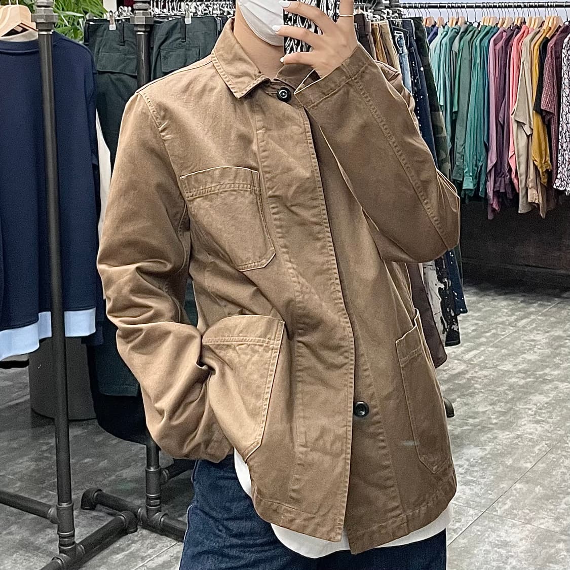 마가렛호웰 브라운 버튼 자켓 상품이미지1