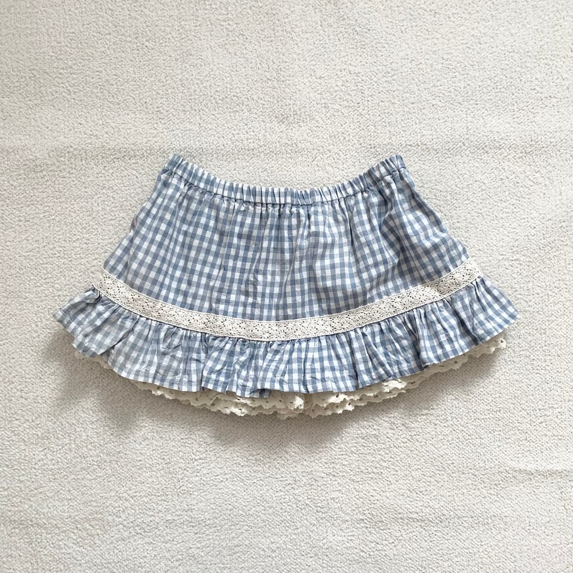 베이비블루 깅엄체크 러블리 큐롯팬츠 상품이미지1