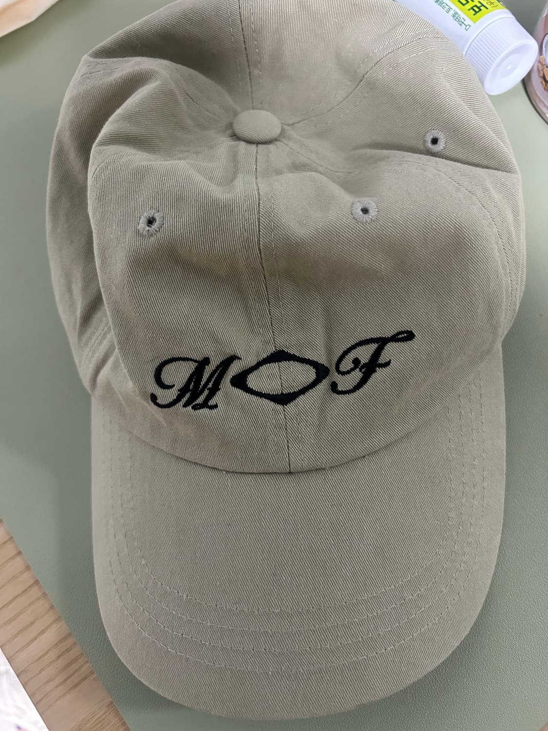 미스치프 스트링 볼캡 카키 베이지 상품이미지2