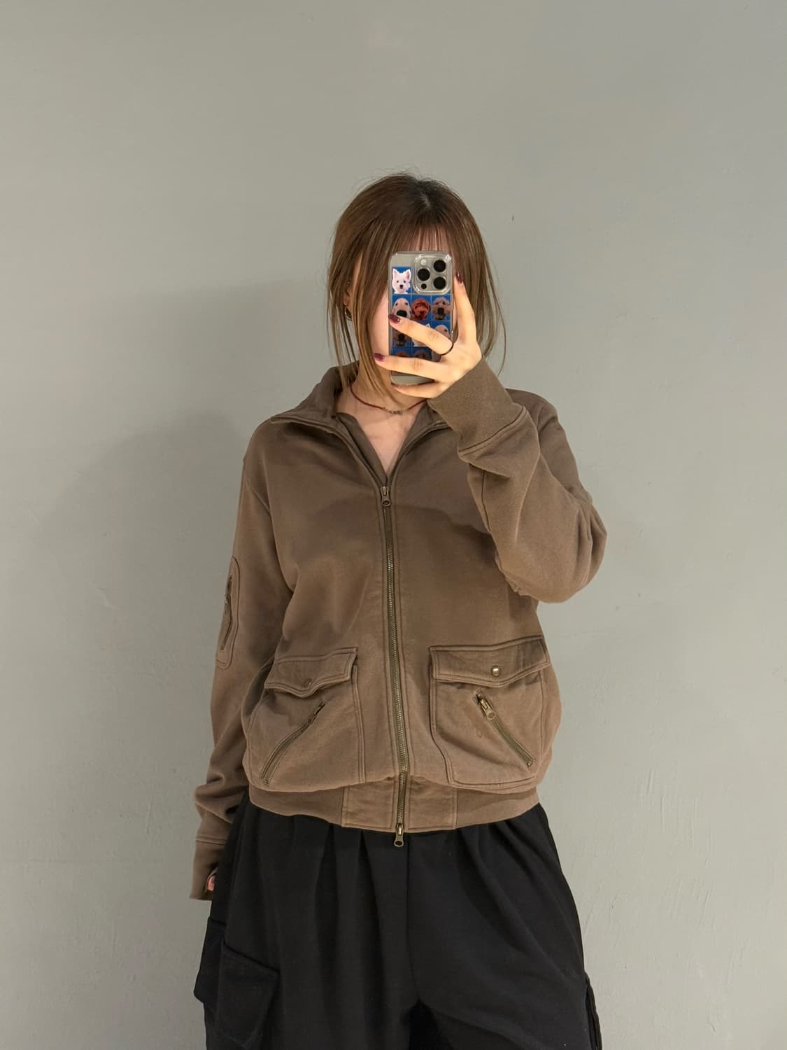 zipper pocket detail 2-way zip-up 상품이미지5