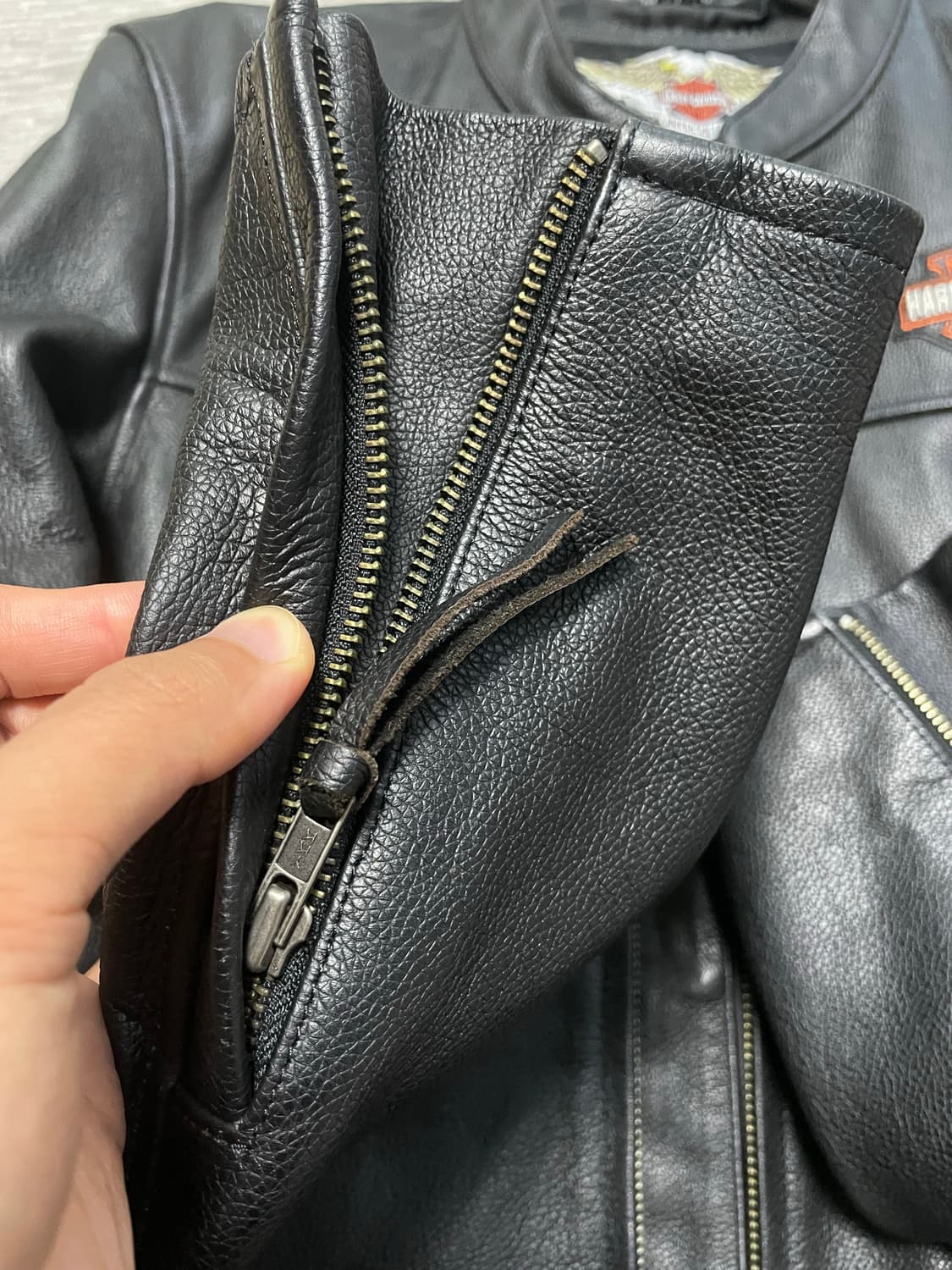 할리데이비슨 레더 레이서자켓 모터사이클자켓 L 상품이미지4