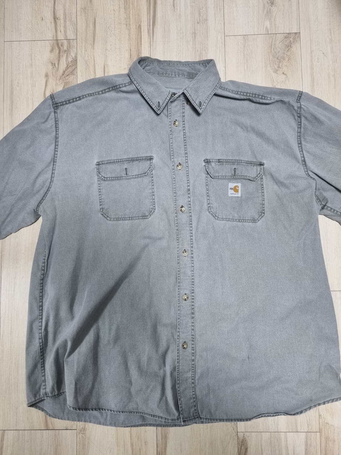 칼하트 반팔 그레이 워크셔츠 (XXXL) 상품이미지1