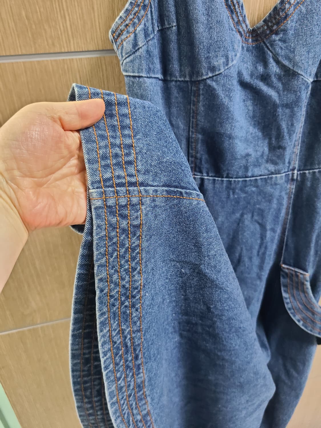 럭키슈에뜨 데님 롱 원피스  상품이미지4