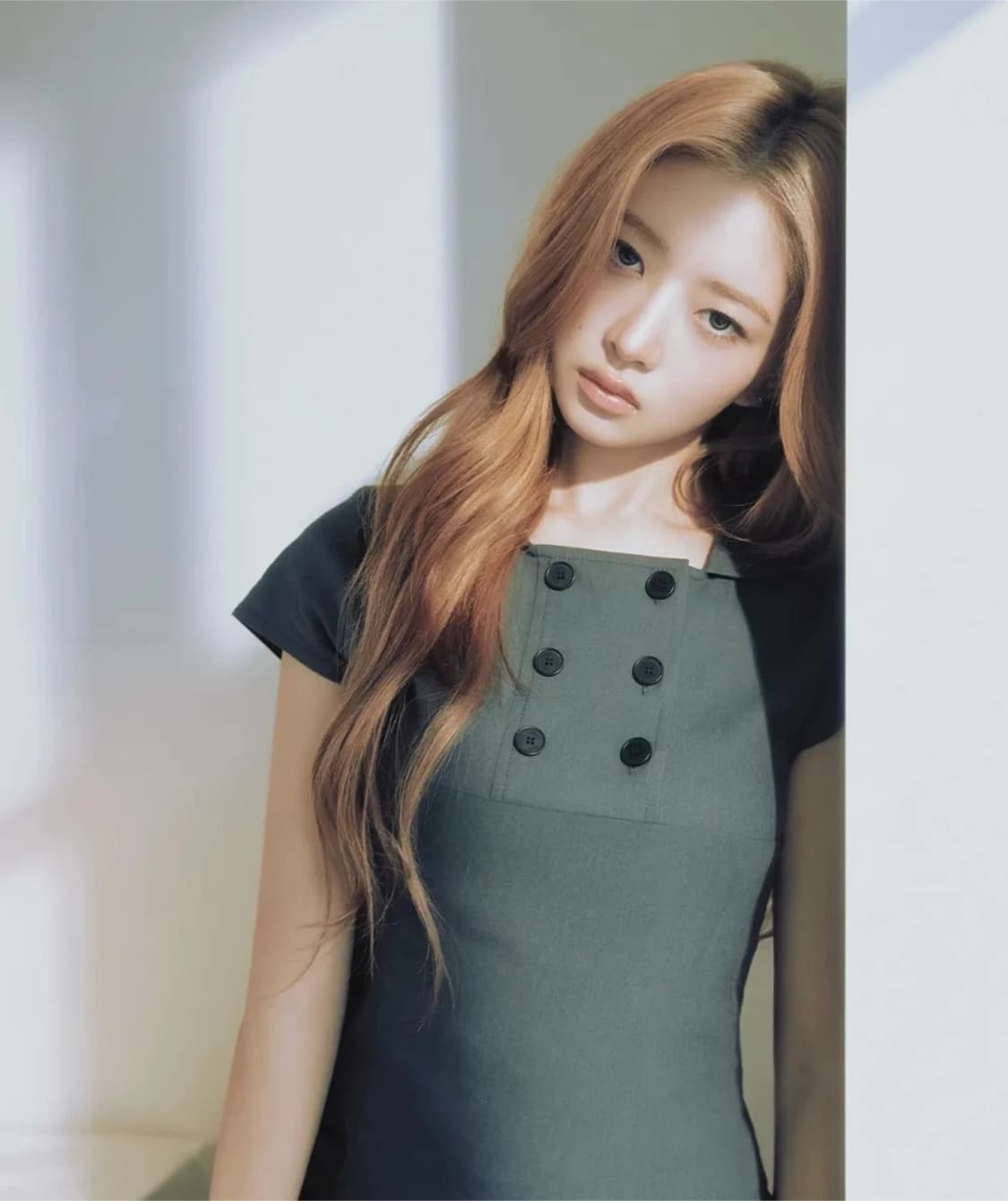 [1] 미세키 서울 더블 버튼 셔츠 탑 차콜 상품이미지1