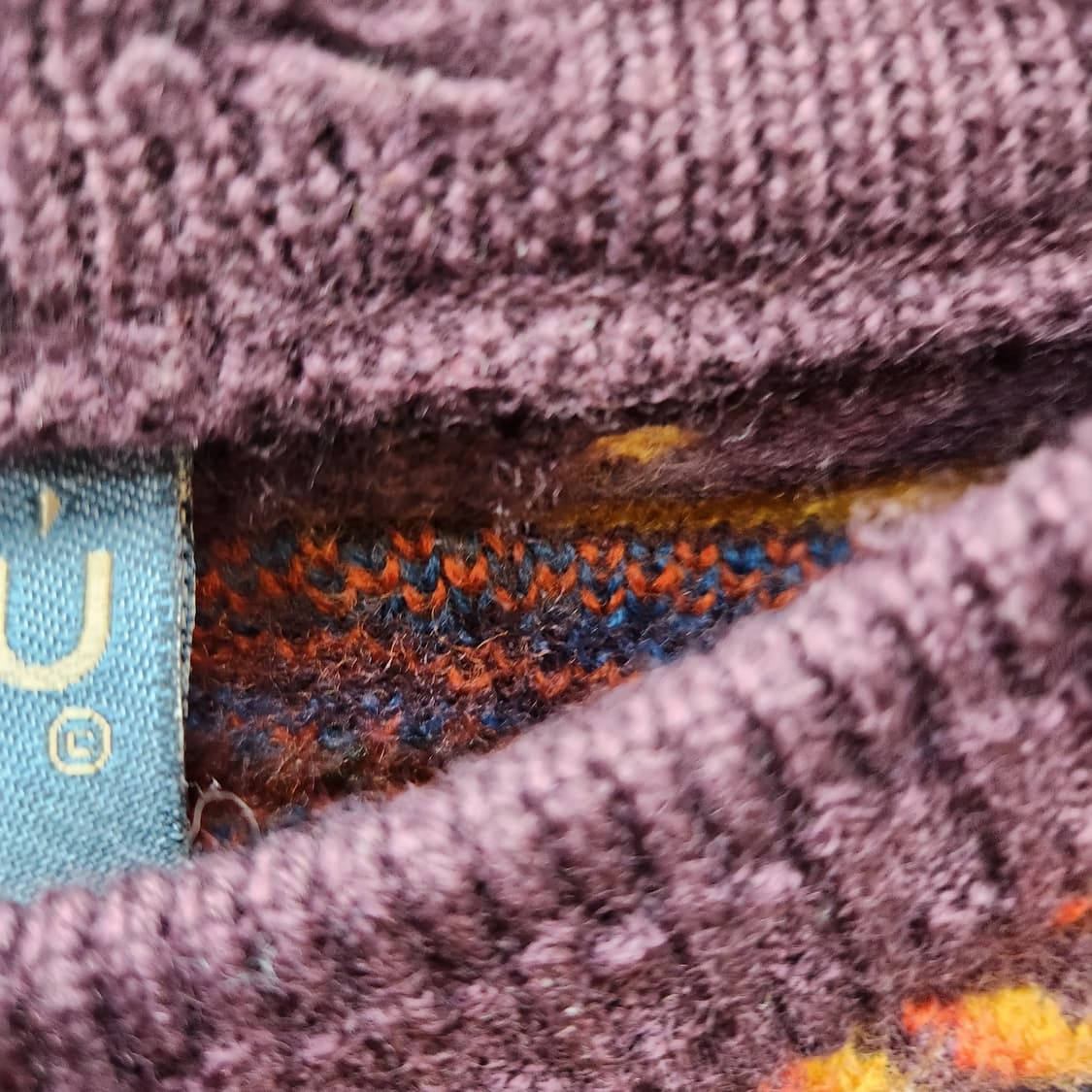 게쿠 퓨어메리노울 빈티지 패턴 니트 L(L) 상품이미지5