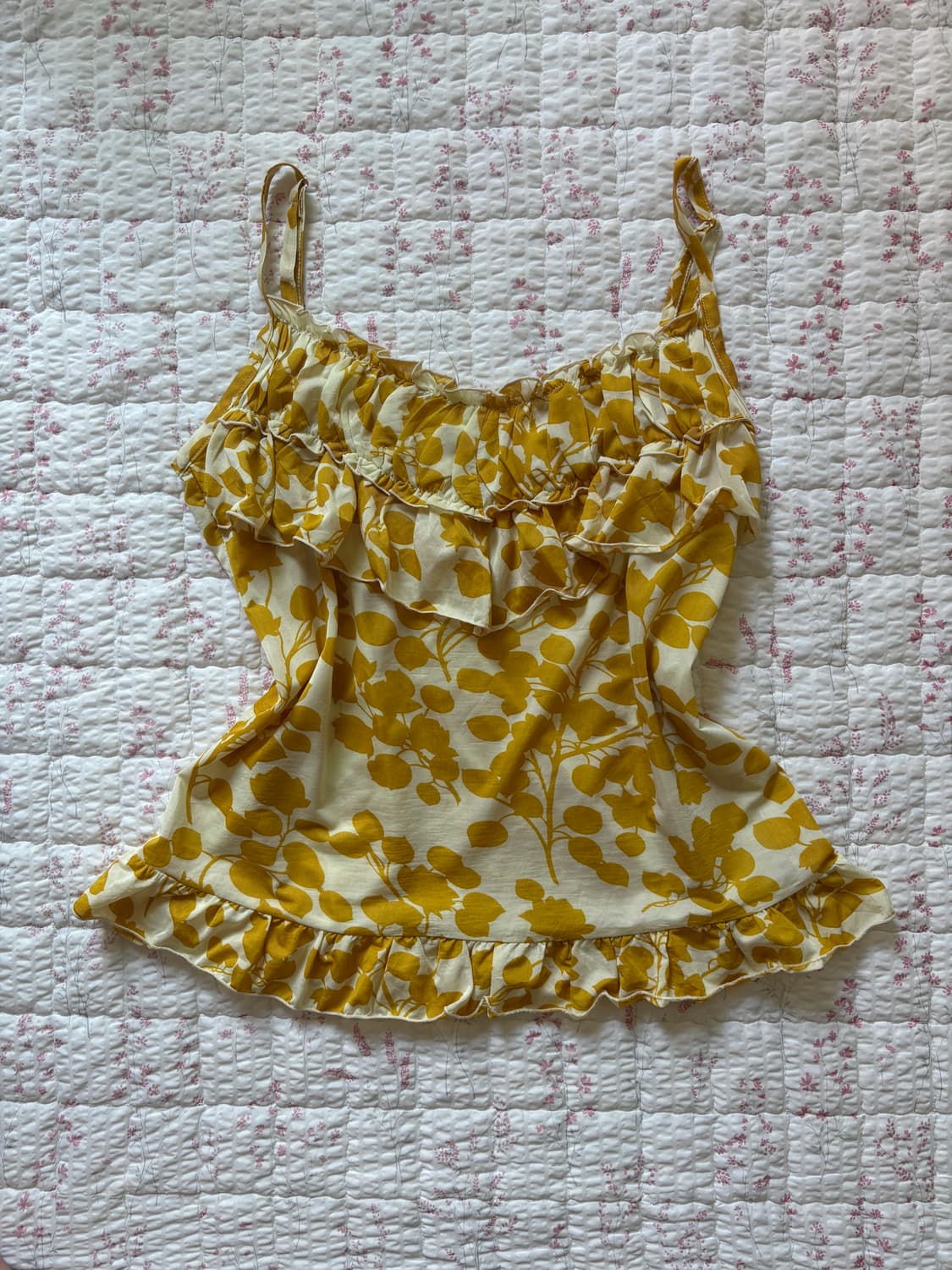 Yellow leaf sleeveless 상품이미지1
