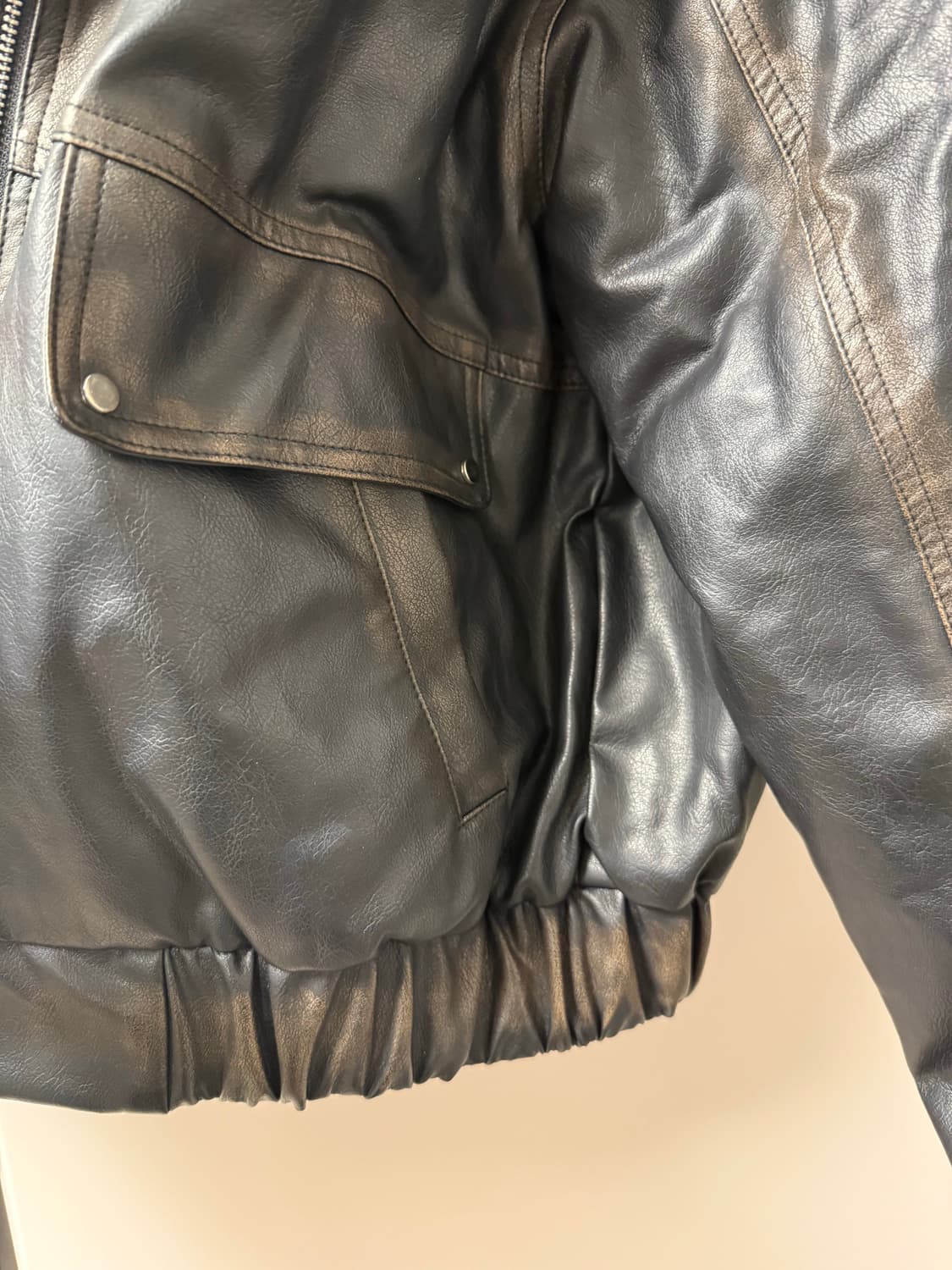 러프넥 무스탕 브라운 S (택달린 새상품) 상품이미지6