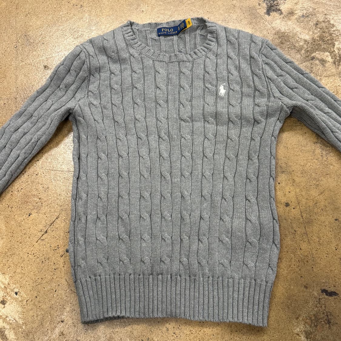폴로 랄프로렌 그레이 꽈배기 니트 상품이미지3
