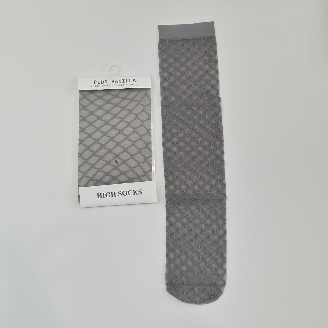그레이 벌집무늬  패턴 시어 하이삭스 스타킹 상품이미지1