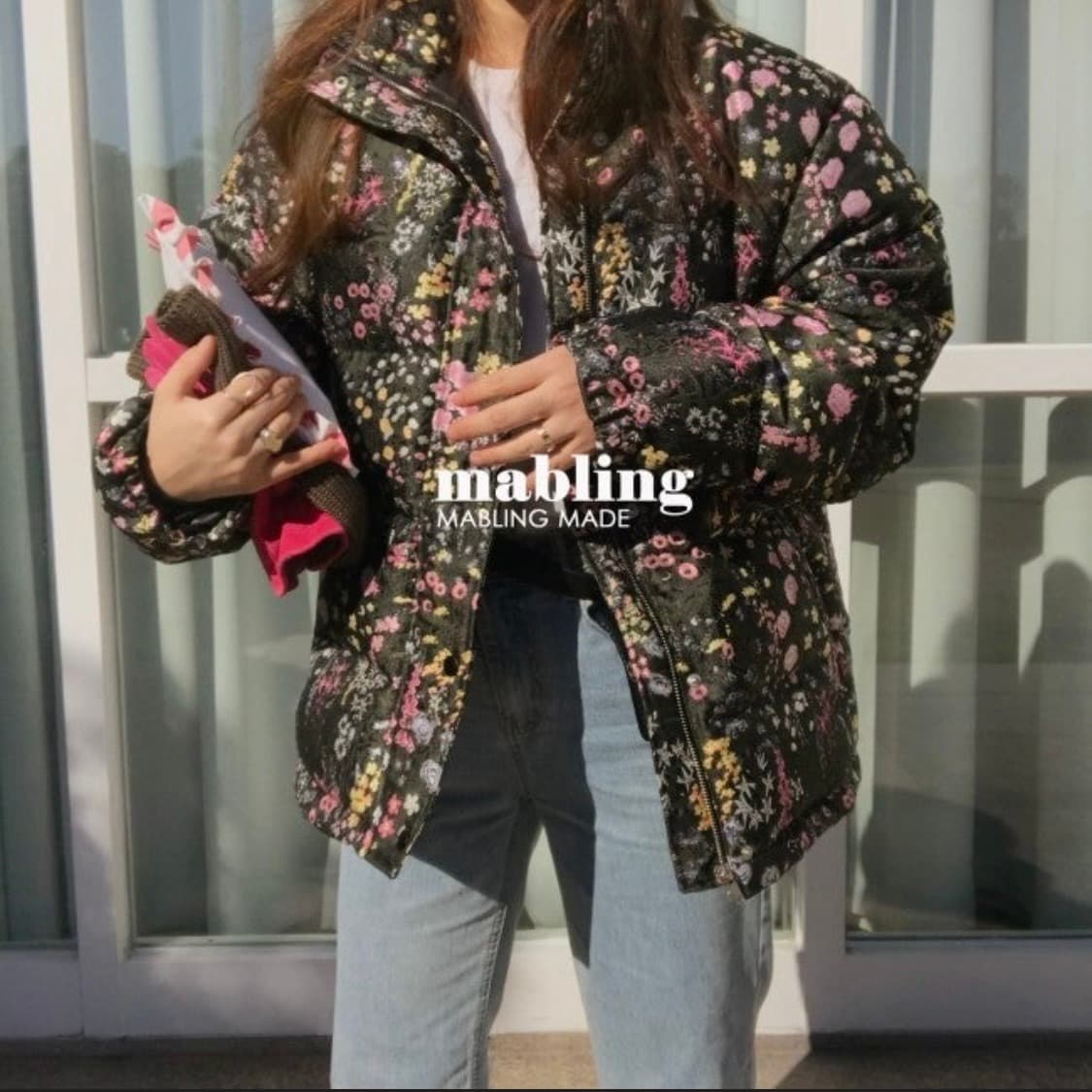 mabling Flower Jacquard Down Puffer 상품이미지4