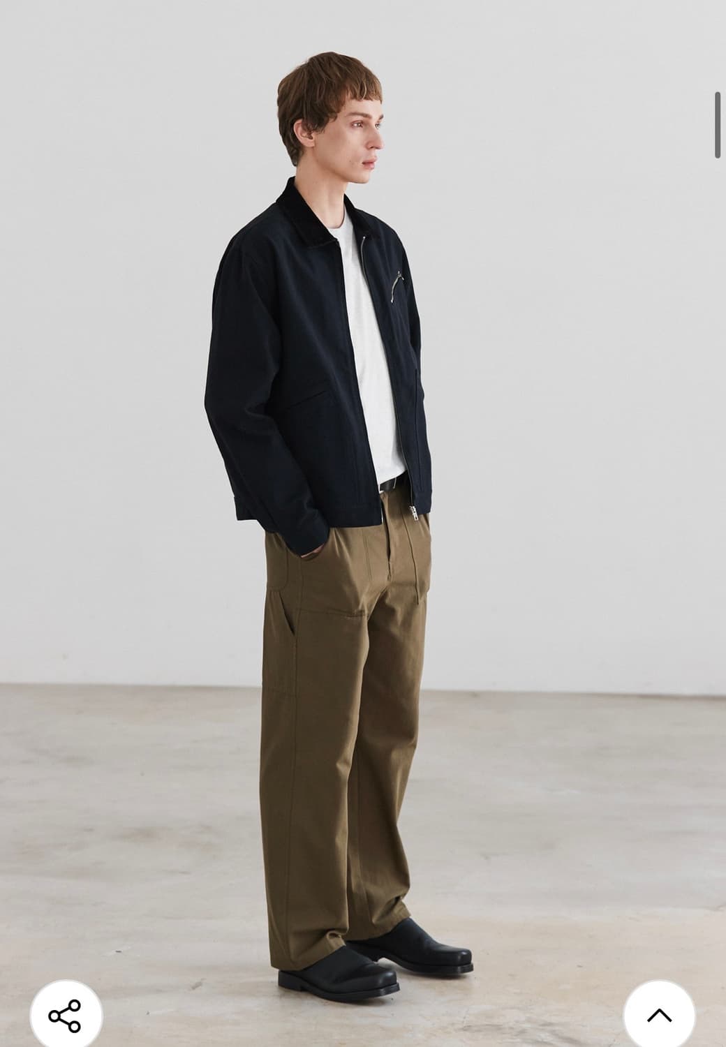 [택O 새상품] 르아르 클래식 워시드 워크 자켓 (블랙, L) 상품이미지5