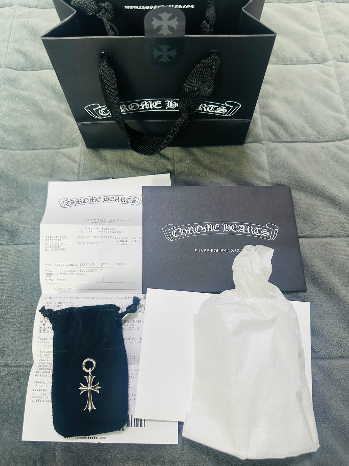 [새상품] 크롬하츠 실버 타이니 크로스 참 상품이미지1