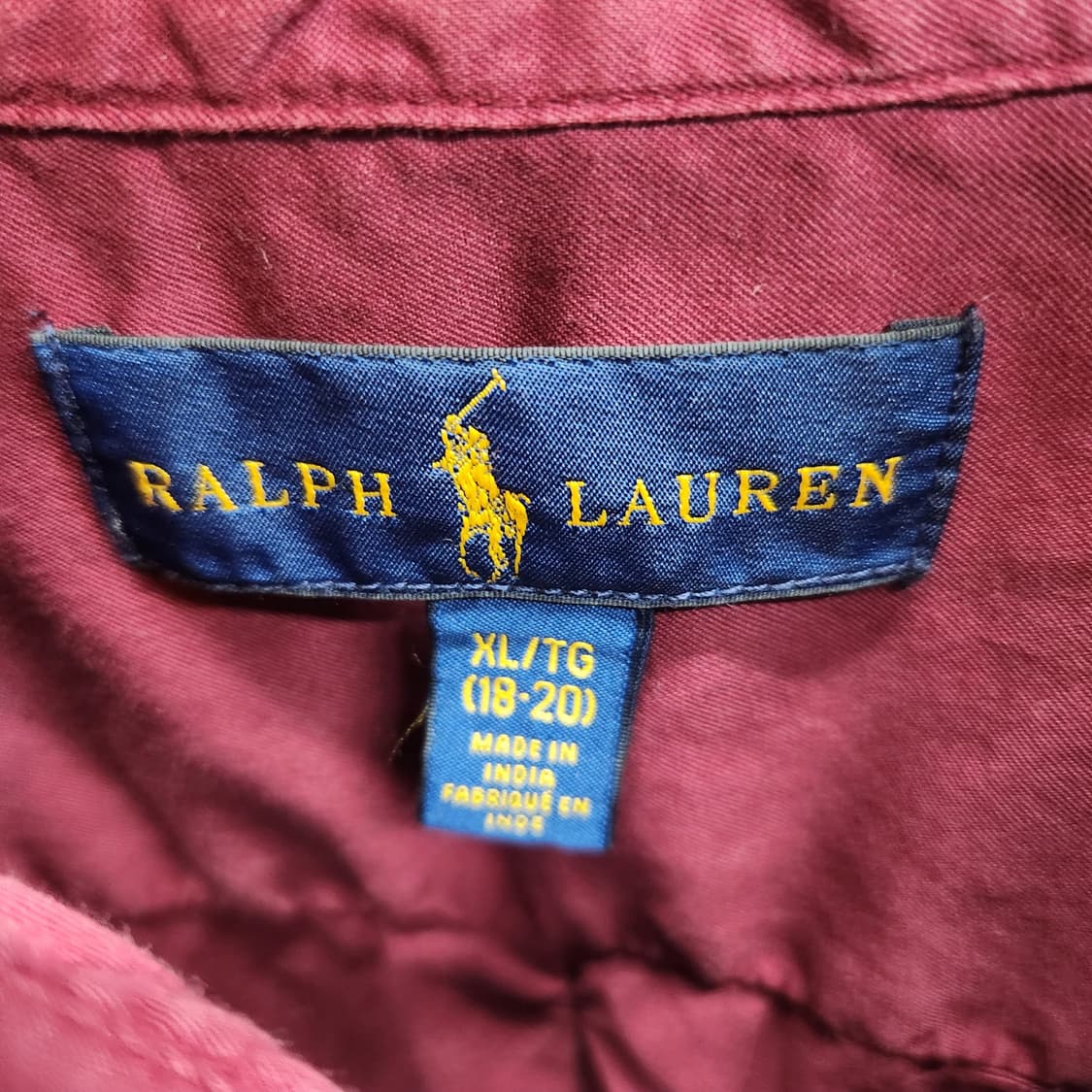 폴로랄프로렌 로고 버건디 셔츠 M 상품이미지6